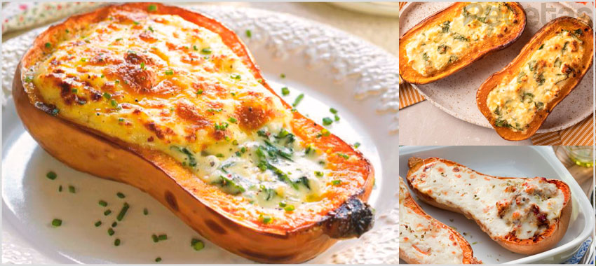 Calabaza asada rellena